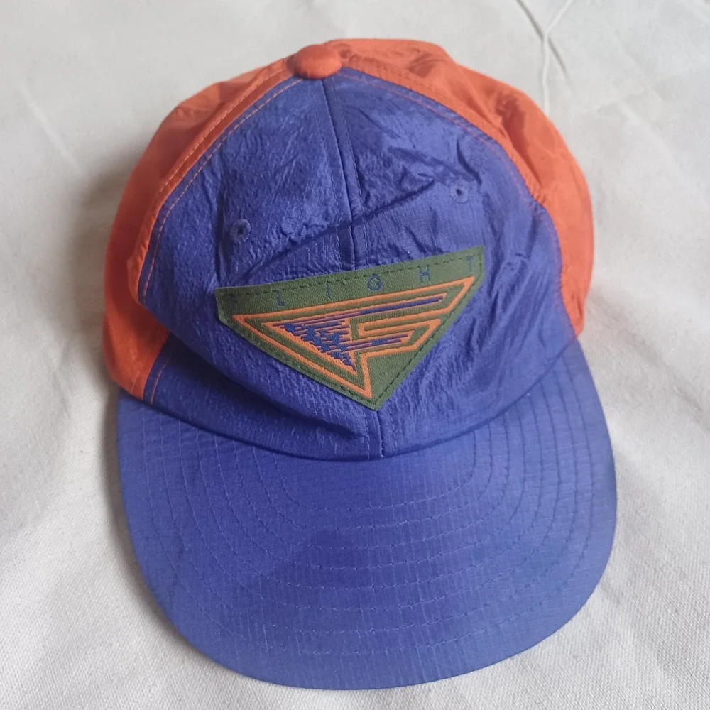 Vintage Nike‎ Jordan Flight Colorblock Retro Ripstop Snapback Nylon Hat Purple